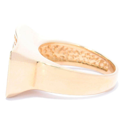 Scrollwork Wave Ring . Yellow Gold or Rose Gold - TurkishBling