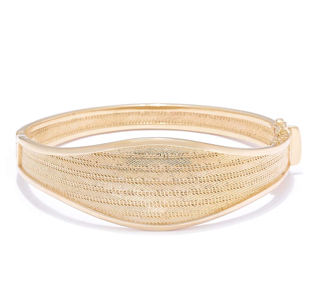 Wickerwork Tapered Statement Bangle