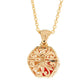 Byzantine Scrollwork 18K Gold Plated 8mm Loose Gemstone Charm Box Pendant