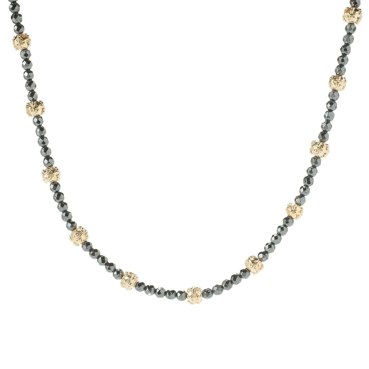 18K Gold Plated Gemstone Bead Necklace