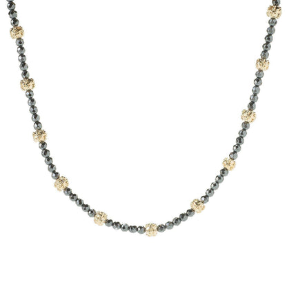 18K Gold Plated Gemstone Bead Necklace - TurkishBling
