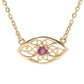 Charm Necklace Collection with Ruby – Angel Wings, Elephant, Cross – Gold over Bronze