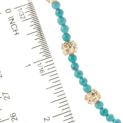 18K Gold Plated Gemstone Bead Necklace - TurkishBling