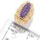 18K Gold Plated 22 x 8mm Charoite Filigree Ring