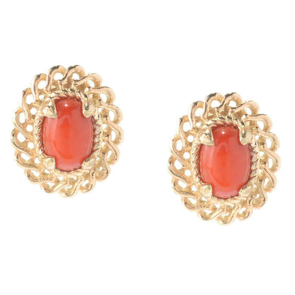 18K Gold Plated 7 x 5mm Gemstone Button Earrings - TurkishBling
