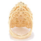 18K Gold Plated 22 x 8mm Charoite Filigree Ring