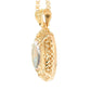 Filigree Locket Shaker Pendant with Floating Gemstones – 36 in. Love Link Chain
