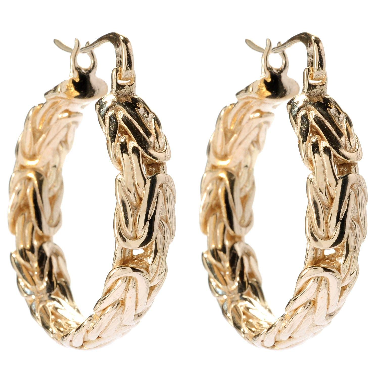 Iconic Byzantine Link Hoop Earrings