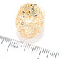 Gold Plated Elongated & Domed Filigree Ring