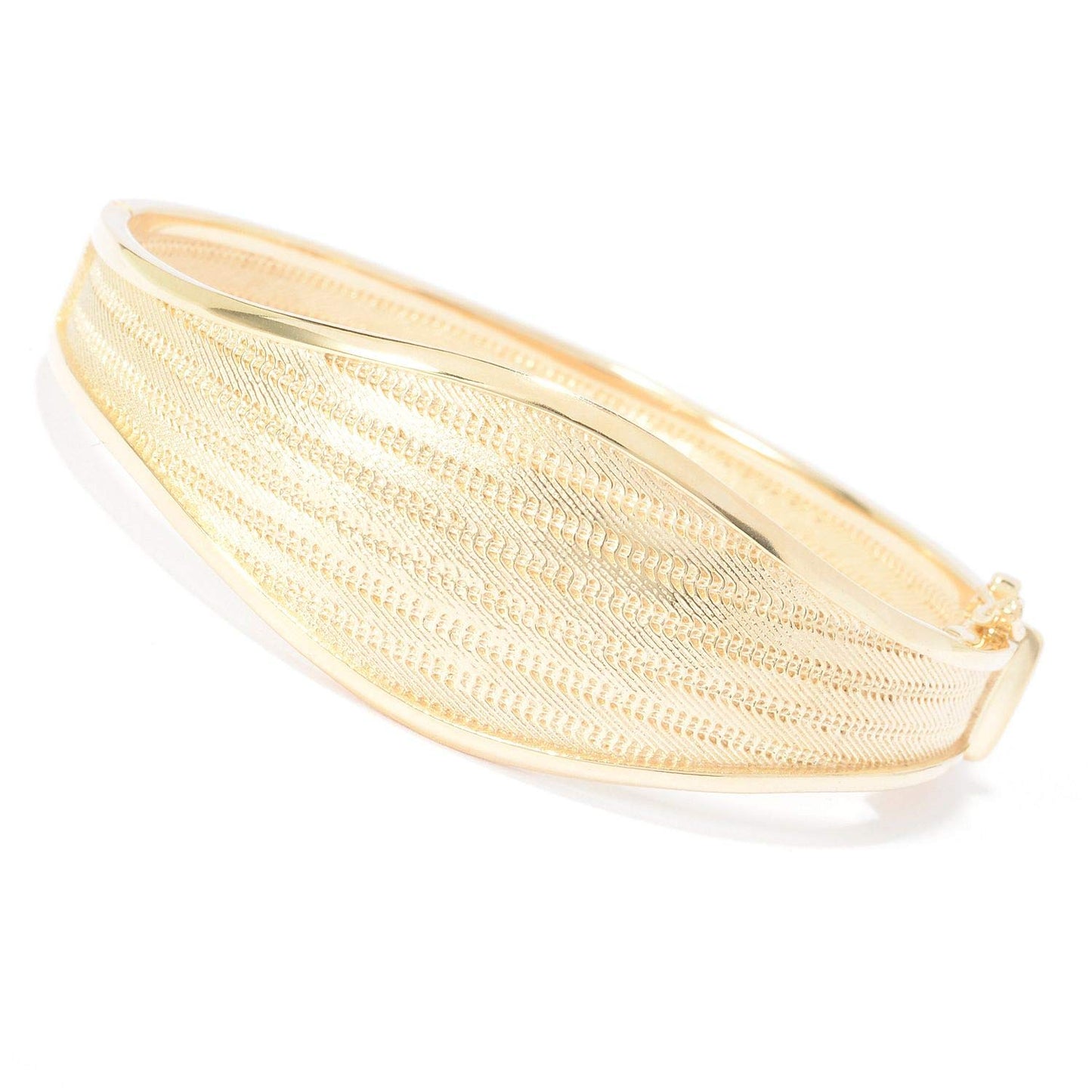 Wickerwork Tapered Statement Bangle