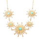 Starburst Statement Necklace with Turquoise and Coral