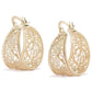 Graduated Filigree Hoop Earrings with Milgrain Detailing