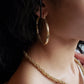 Byzantine Link Hoop Earrings with Timeless Texture