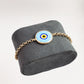 Gold over Sterling Silver Evil Eye Bracelet