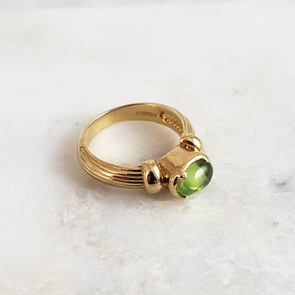 18K Gold Plated 1.25ctw Gemstone Textured Band Ring - TurkishBling