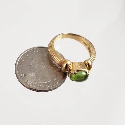 18K Gold Plated 1.25ctw Gemstone Textured Band Ring - TurkishBling