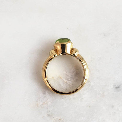 18K Gold Plated 1.25ctw Gemstone Textured Band Ring - TurkishBling