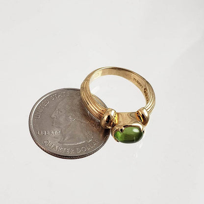18K Gold Plated 1.25ctw Gemstone Textured Band Ring - TurkishBling
