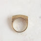 18K Gold Plated Polished & Textured Ring