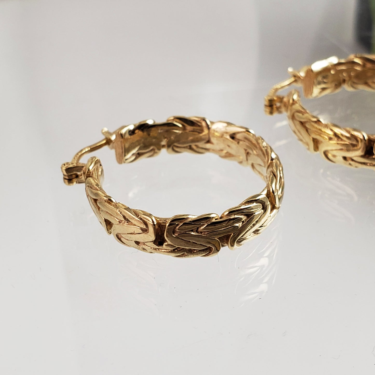 Iconic Byzantine Link Hoop Earrings