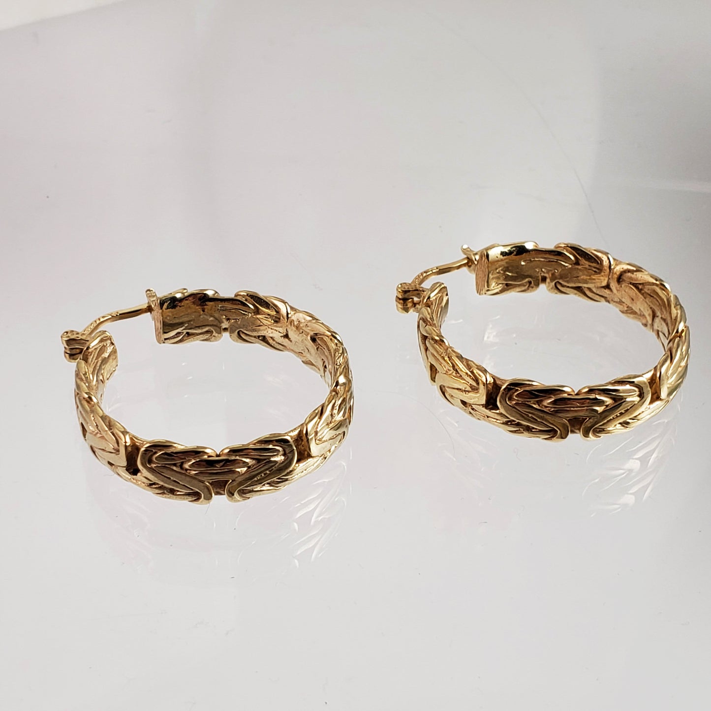 Iconic Byzantine Link Hoop Earrings