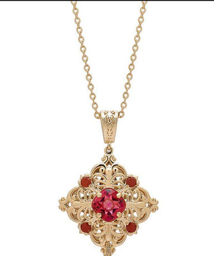 Fine Gemstone Colored Genuine Quart Necklace w/ 18in chain + 2 in extension - TurkishBling