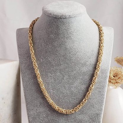 Timeless Classic Byzantine Necklace Lobster Claw Clasp - TurkishBling