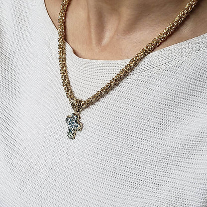 Timeless Classic Byzantine Necklace Lobster Claw Clasp - TurkishBling