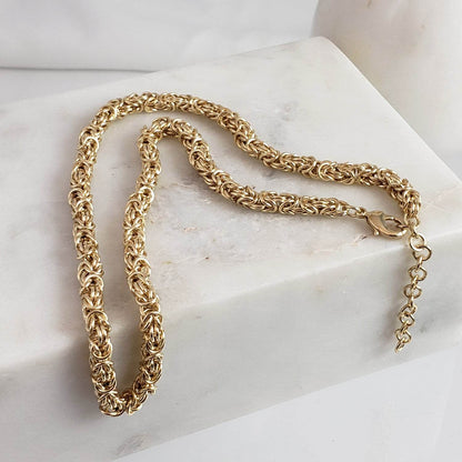 Timeless Classic Byzantine Necklace Lobster Claw Clasp - TurkishBling